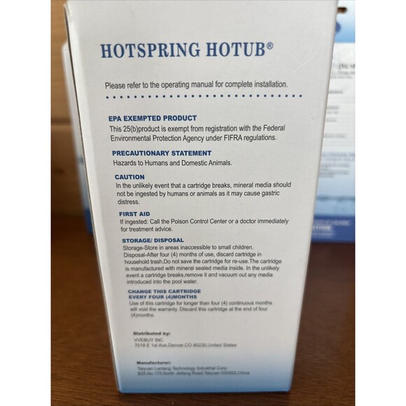 3 Boxes- HOTSPRING HOTUB Spa Mineral Cartridge 2 Pack Sticks Blue Spas Hot Tub - Picture 4 of 6